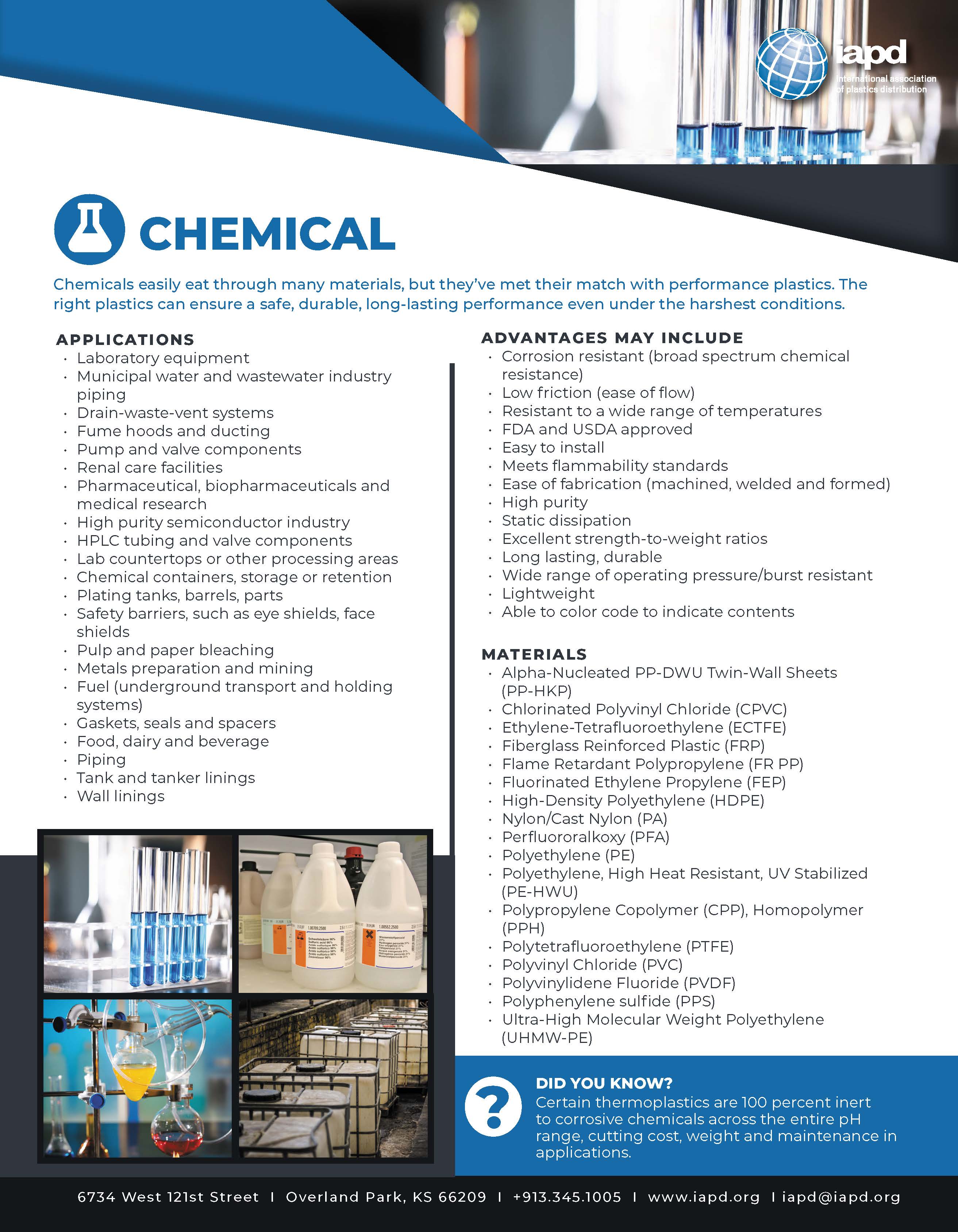 Top 26 Markets for Plastics: Chemical