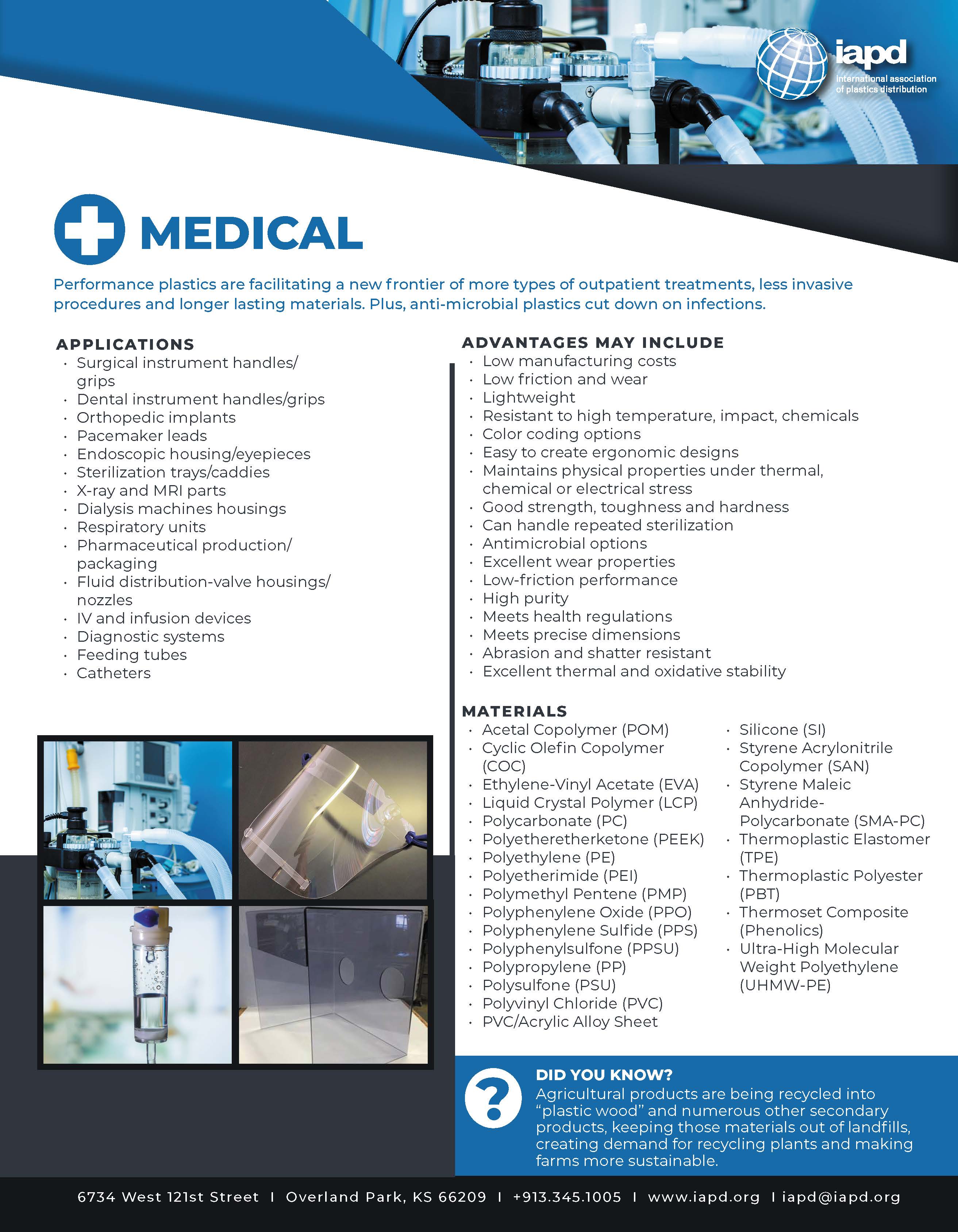 Top 26 Markets for Plastics: Medical