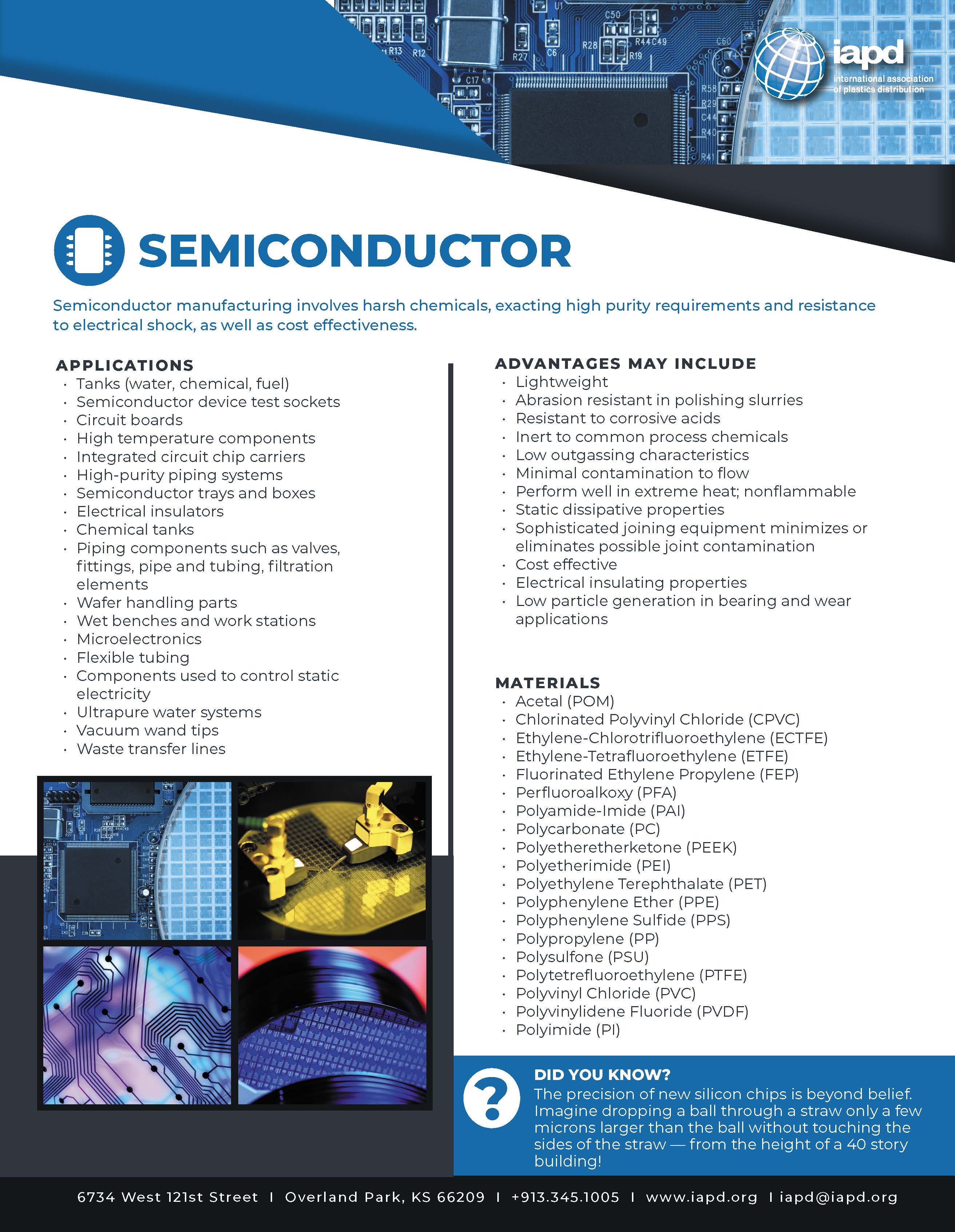 Top 26 Markets for Plastics: Semiconductor
